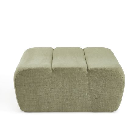 Pouf PANTONE 1 place tissu vert amande